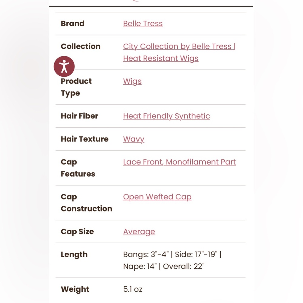 🌟Belle Tress - Liverpool-Chocolate -R,Wavy Brown Highlighted Women's Wig - Picture 9 of 16